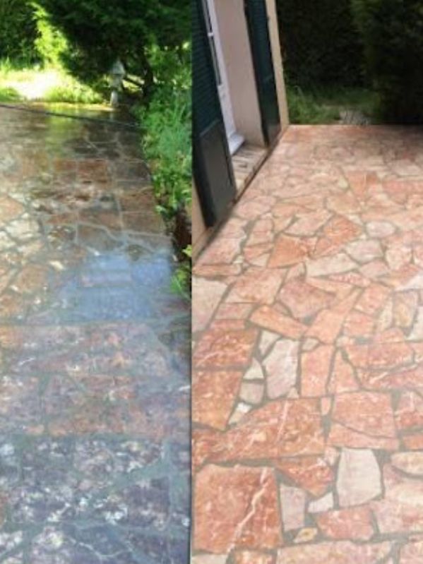 Nettoyage ravalement façade allées terrasses extérieur